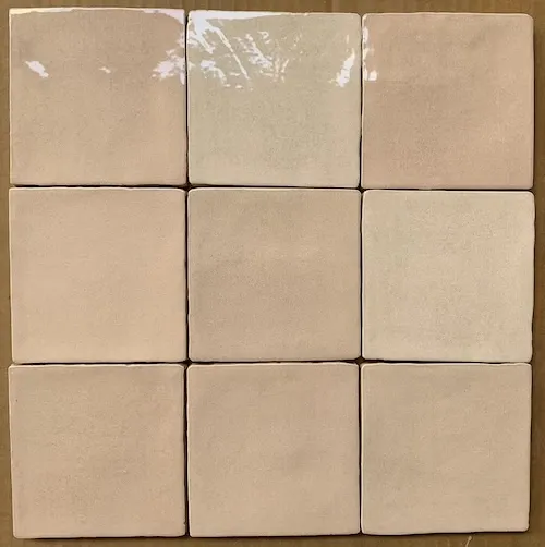 Gereduceerde Prijs Hollands witje oud roze glanzende tegelmix 10 x 10 cm per 0,62 m2