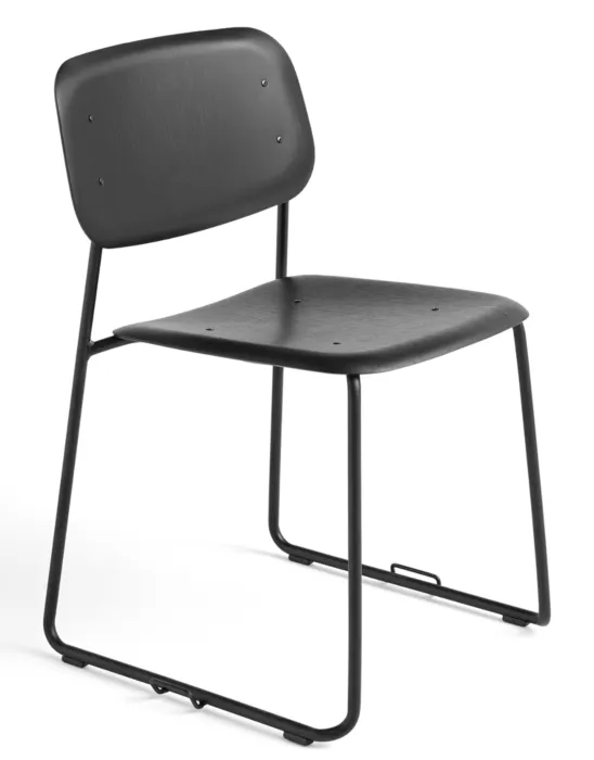 HAY Soft Edge 52 stoel-Zwart gepoedercoat staal-Black Favoriet