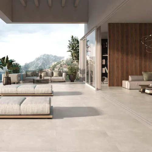Tijdelijk Beschikbaar Home & Nature zandkleur tegel mat 90 x 90 cm rtt per 1,62 m2