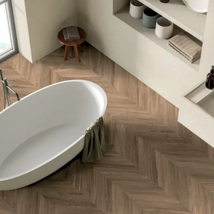 Houtlook chevron tegel walnoot 59,5 x 119,2 cm per 1,42 m2 Superprijs