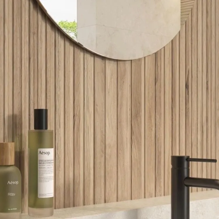 Populair Houtlook relieftegel naturel 59,5 x 119,2 cm per 1,42m2