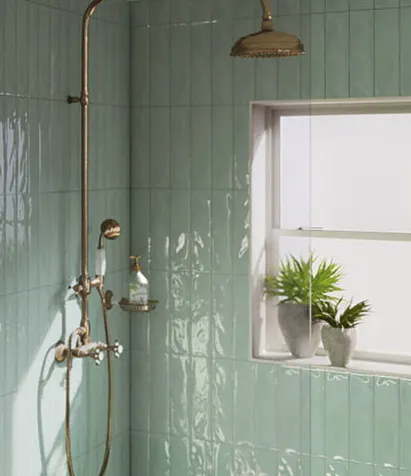 Jade Half Tile seagreen zeegroen turquoise visgraat tegel 7,5 x 30 cm per 0,5 m2 Rechtstreeks Van De Fabrikant