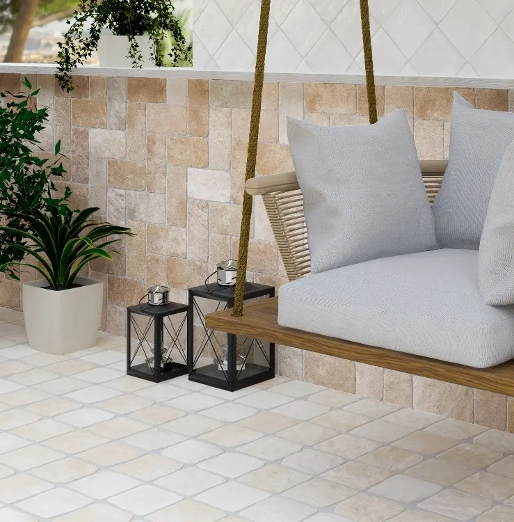 Uitverkoop Kasseien look vloertegel Bone 11 x 23 cm per 0,92 m2
