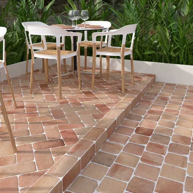 Kasseien look vloertegel rode terracotta 15 x 15 cm per 0,81 m2 Dagaanbieding