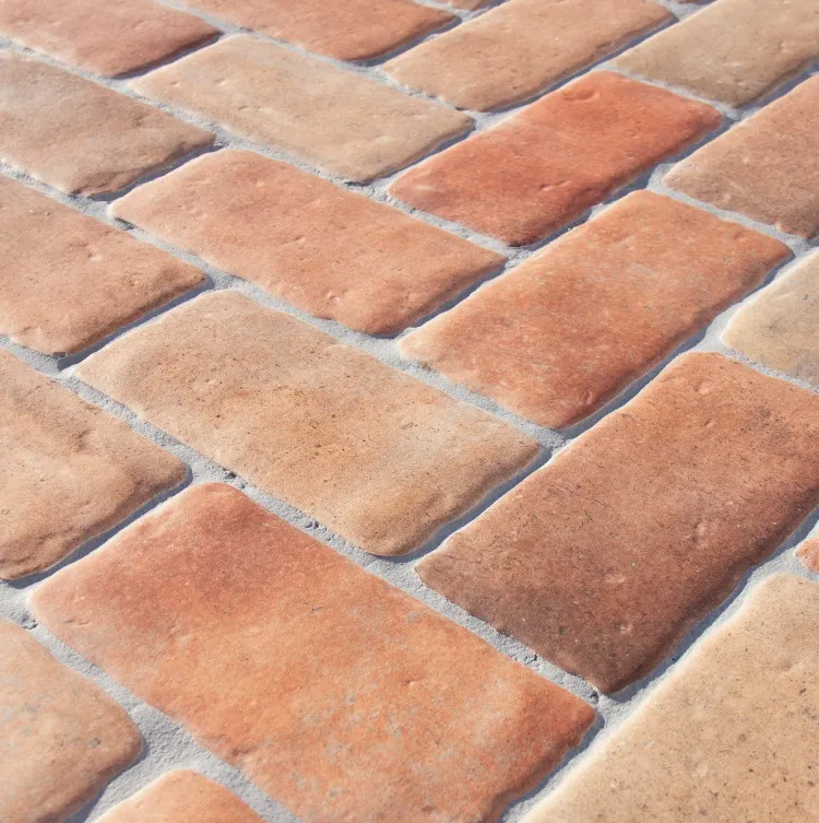Flitsaanbieding Kasseien look vloertegel rode terracotta 15 x 30 cm per 0,91 m2