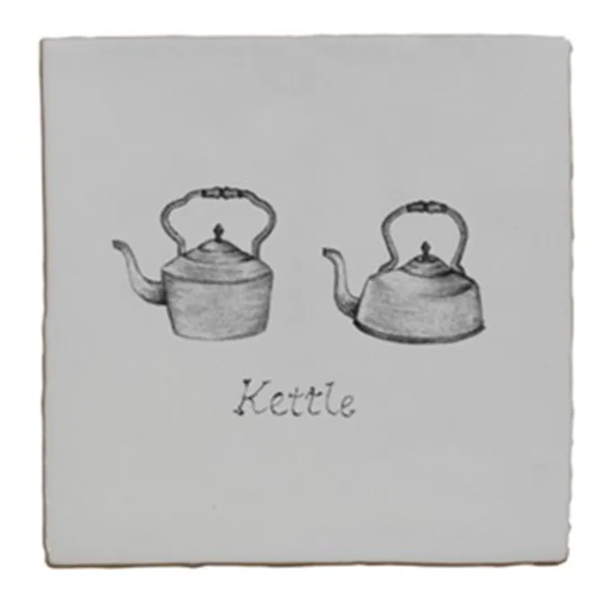 Speciale Aanbieding Keuken tegeltableau 2 keteltjes op 1 tegel
