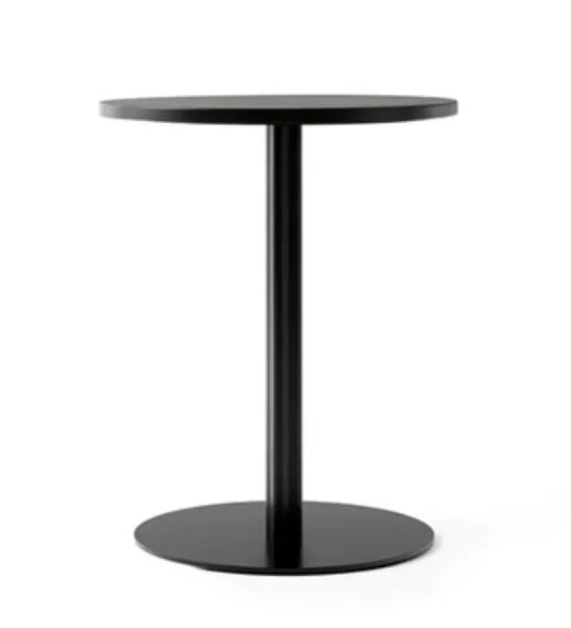 Gecertificeerd Audo Copenhagen Harbour Column Circular eettafel-∅ 60 cm-Charcoal linoleum