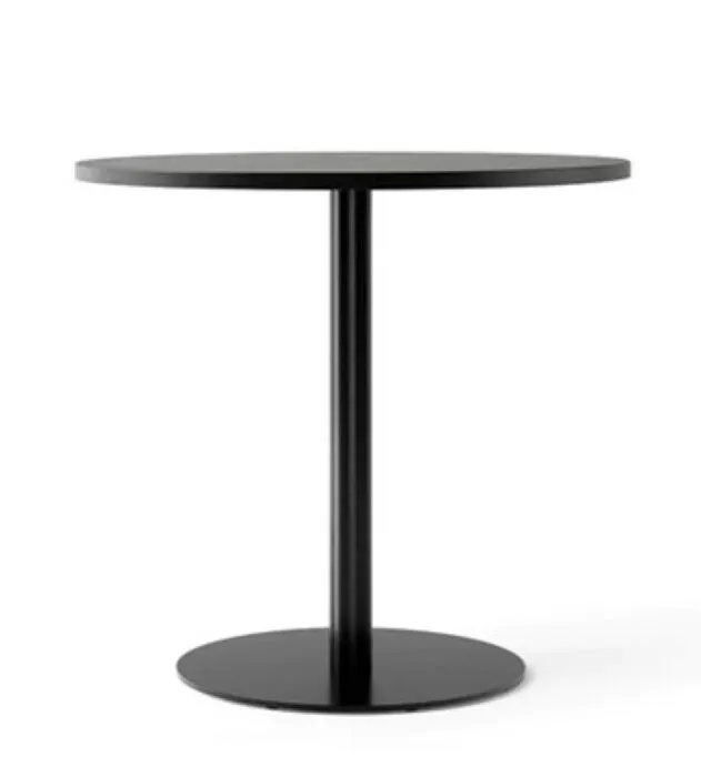 Audo Copenhagen Harbour Column Circular eettafel-∅ 80 cm-Zwart eiken zwart Gecertificeerd