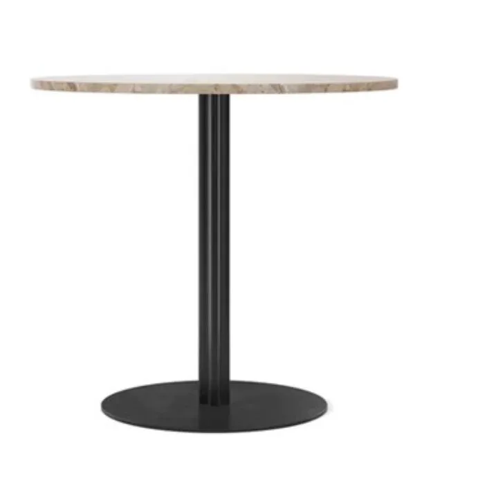 Audo Copenhagen Harbour Column Circular eettafel-∅ 80 cm-Kunis breccia Uitverkoop