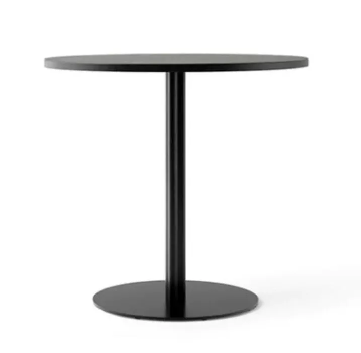 Exclusieve Aanbieding Audo Copenhagen Harbour Column Circular eettafel-∅ 80 cm-Charcoal linoleum