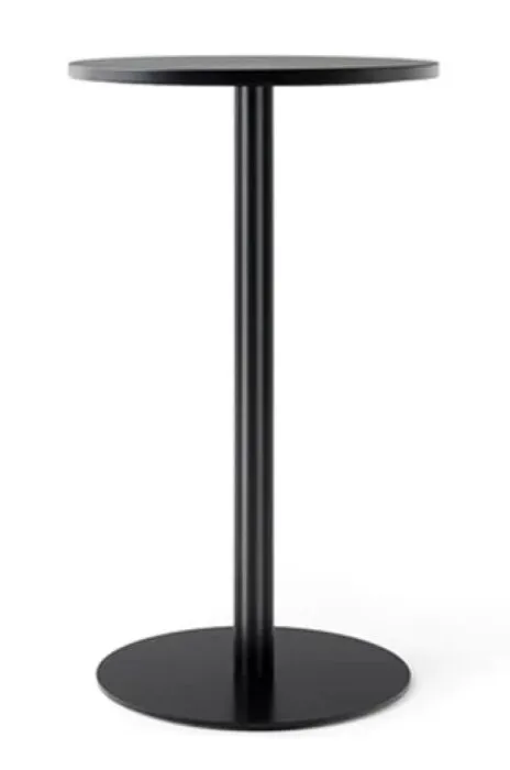 Audo Copenhagen Harbour Column Circular countertafel-∅ 60 cm-Zwart eiken zwart Gecertificeerd