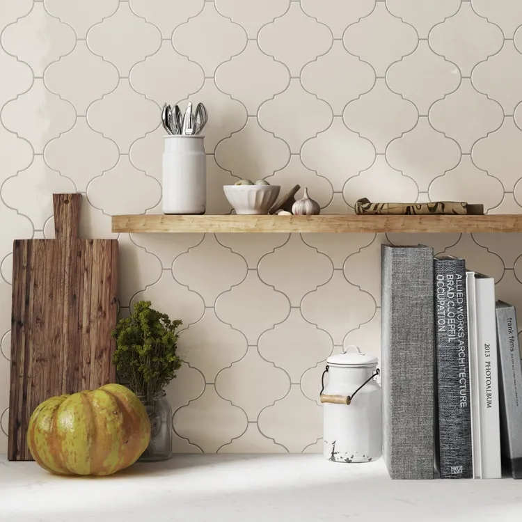 Lantaarntegel 12 x12 cm crème glanzend Bestseller