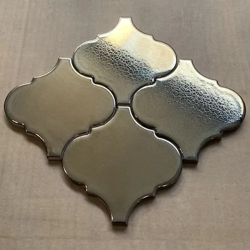 Actieprijs Lantaarntegel metallic gold 12 x12 cm glanzend per 0,43 m2