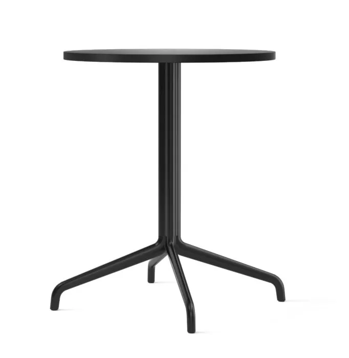 Audo Copenhagen Harbour Column Star Base eettafel-Charcoal linoleum-Ø60 cm Op = Op