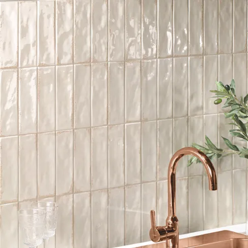 Linea Ivoor beige 6,5 x 20 cm wandtegel per 0,36m2 Speciale Aanbieding