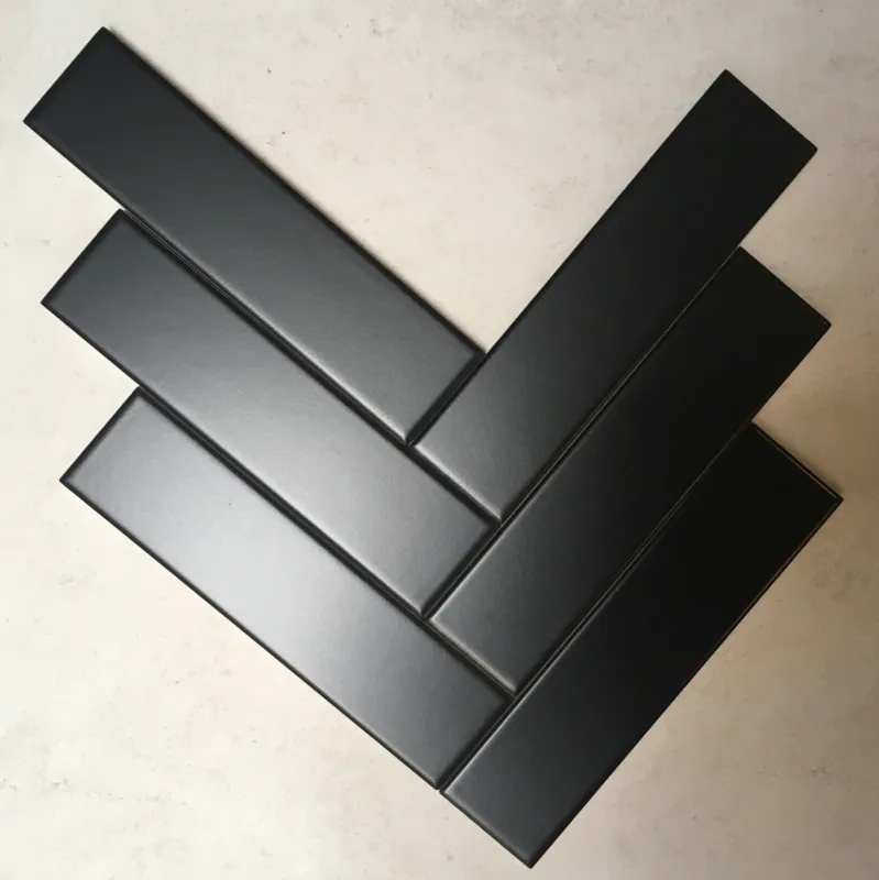 Express Levering Liso mat zwart strakke tegel met rechte randen 5 x 20 cm per 0,6 m2