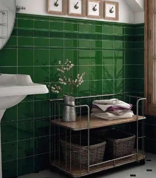 Liso victorian green glanzende wandtegel 15 x 15 cm per 0,5 m2 Speciale Aanbieding