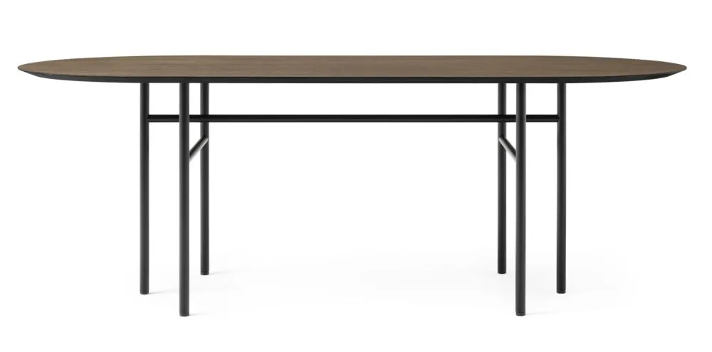 Audo Copenhagen Snaregade Oval eettafel-Donker eiken-zwart Betaalbaar
