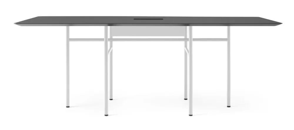 Seizoensaanbieding Audo Copenhagen Snaregade Conference tafel-Charcoal linoleum-lichtgrijs