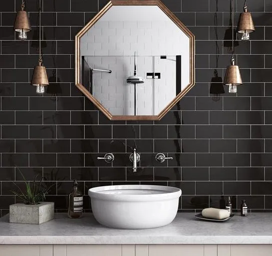 Must-Have Liso zwart glanzend black bricktegel 7,5x 15 cm per 0,5 m2