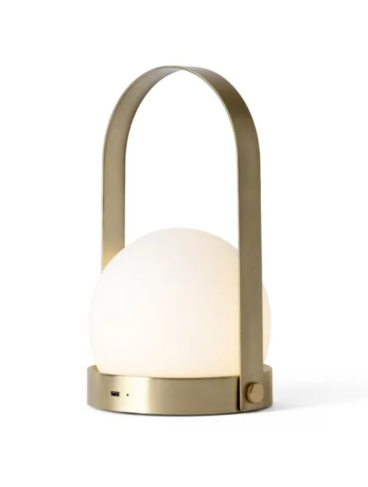 Merkproduct Audo Copenhagen Carrie draagbare tafellamp-Brushed brass