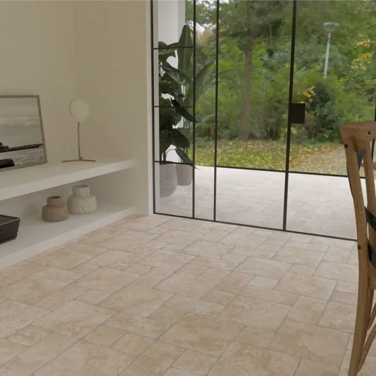 Malmedy bourgondische dallen natuursteenlook beige 30x30cm Uitverkoop