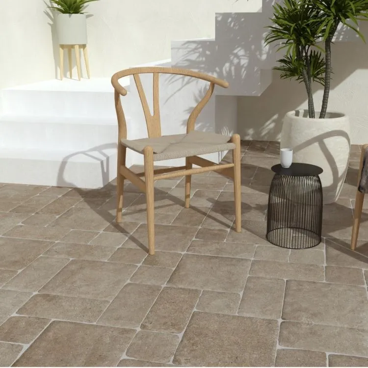 Malmedy bourgondische dallen natuursteenlook taupe 15x30cm Betrouwbaar