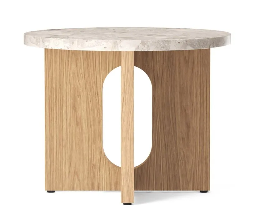 Seizoensaanbieding Audo Copenhagen Androgyne bijzettafel-Eiken naturel-Kunis breccia sand