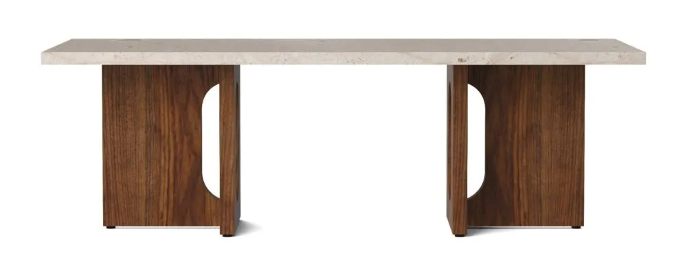 Audo Copenhagen Androgyne Wood salontafel-Walnoot-Kunis breccia sand Aanbieding