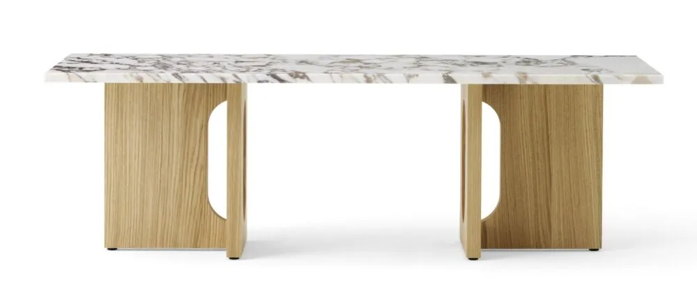 Weekendaanbieding Audo Copenhagen Androgyne Wood salontafel-Eiken naturel-Calacatta Viola