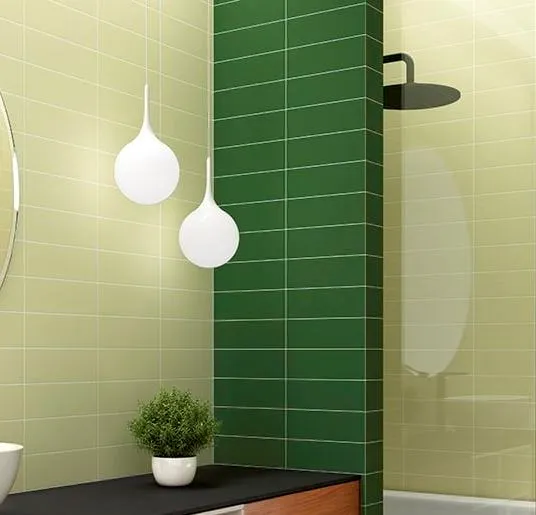 mat bosgroene wandtegel Olive 10 x 30 cm per m2 Koopje