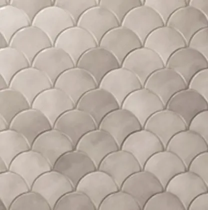 Mermaid taupe grijze mix waaier vissenschub wandtegel 6,2 x 12,7 cm per 0,35 m2 Gereduceerde Prijs