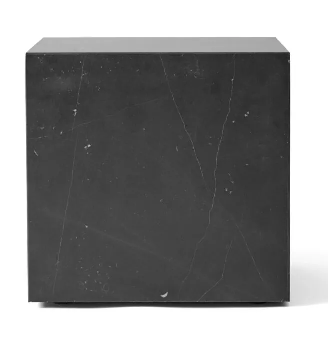 Audo Copenhagen Plinth Cubic bijzettafel-Nero Marquina Gereduceerde Prijs