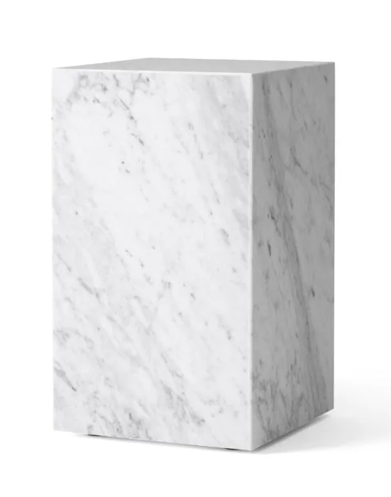 Dagaanbieding Audo Copenhagen Plinth Tall bijzettafel-White Carrara