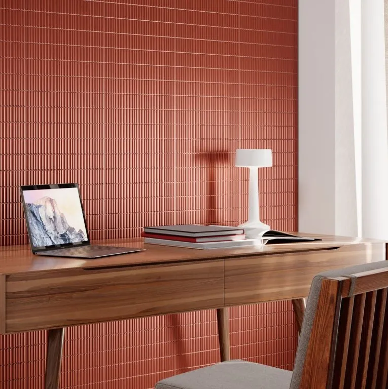 Metallic reliëf wandtegel brons 5x30cm Dagaanbieding