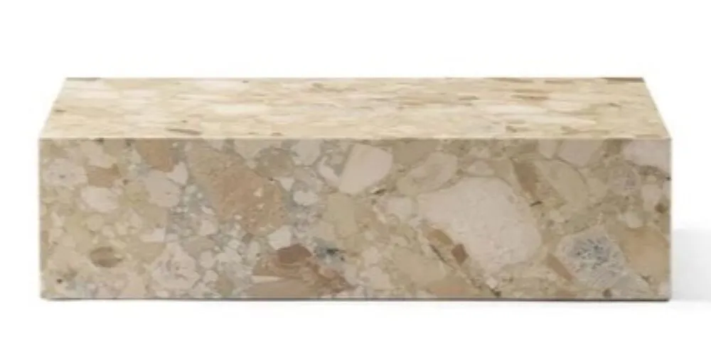 Audo Copenhagen Plinth Low salontafel-Kunis breccia Tijdelijk Beschikbaar