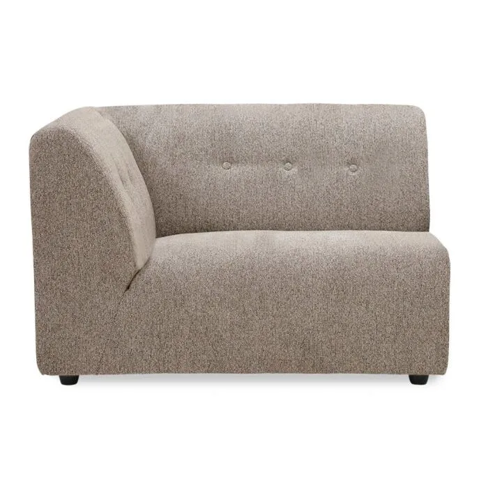 Favoriet HKliving Vint bank element 1,5-zits links-Beige