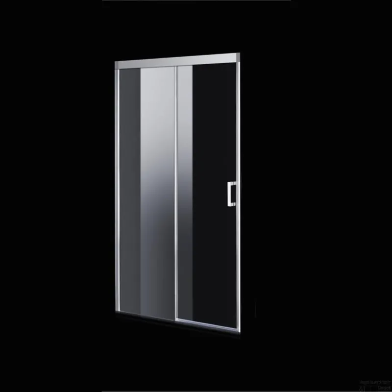 Uitverkoop Nisdeur BWS Linea 100x200 cm Soft-Close Aluminium Profiel Chroom