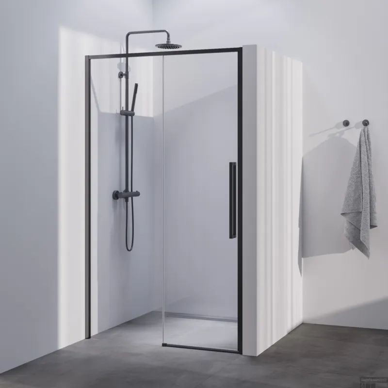Beste Prijs BRAUER Season nisdeur model B met schuifdeur helder glas 100x200 omkeerbaar incl. glascoating Season-Gunmetal