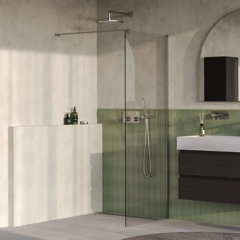 Weekendaanbieding BRAUER Oblivion inloopdouche helder glas 70x200 incl. glascoating PVD RVS-kleurig geborsteld