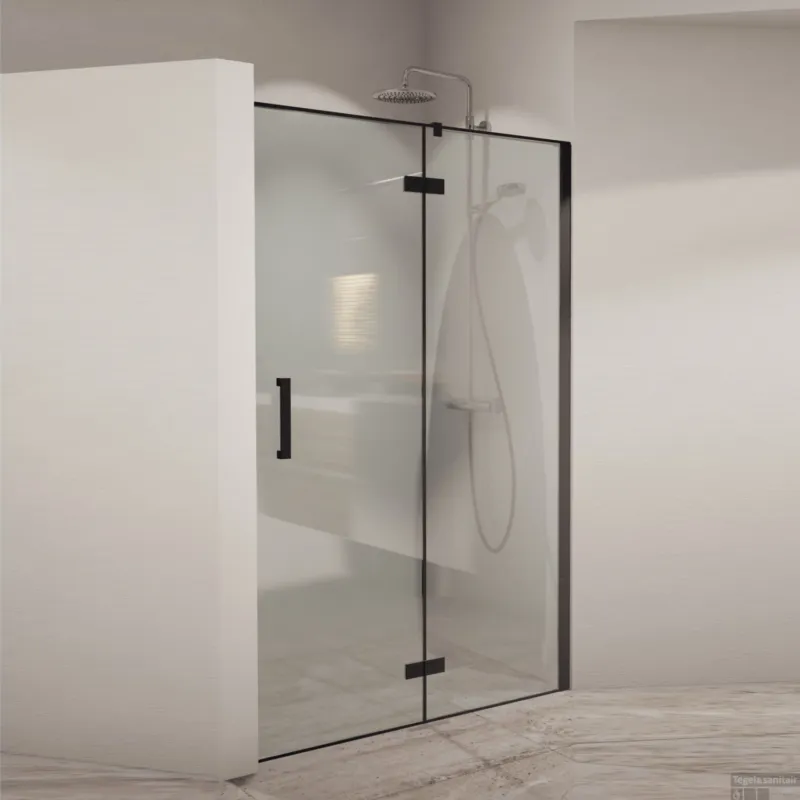 Voordeelprijs Nisdeur BWS PC Design 80x200 cm 8mm Mat Zwart