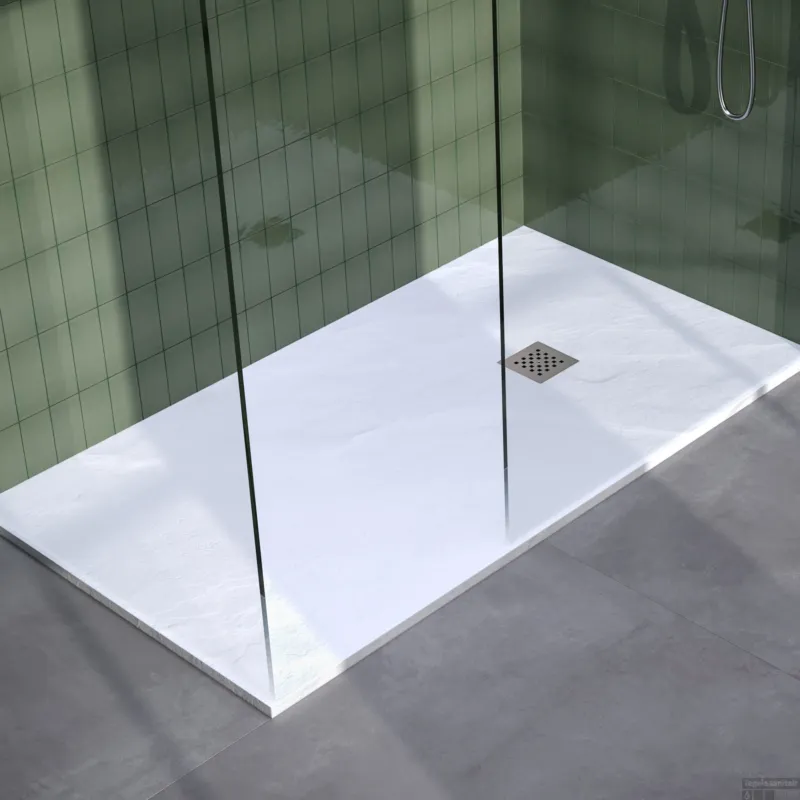 BRAUER Douchebak Asteroid 90x180 incl. antislip en antibacterieel mineraalmarmer mat wit Gereduceerde Prijs