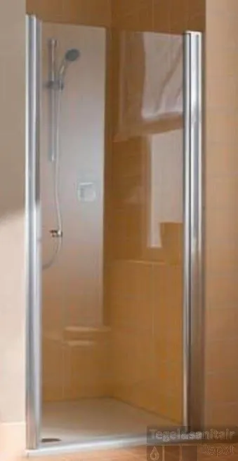 Kermi Atea Draaideur 90 X 185 Cm. Zilver Glans-helder Glas Gratis Retour