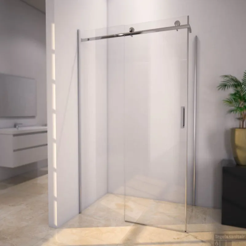 Douchecabine Sanilux rechthoek schuifdeur 140x80cm 8mm Laatste Kans