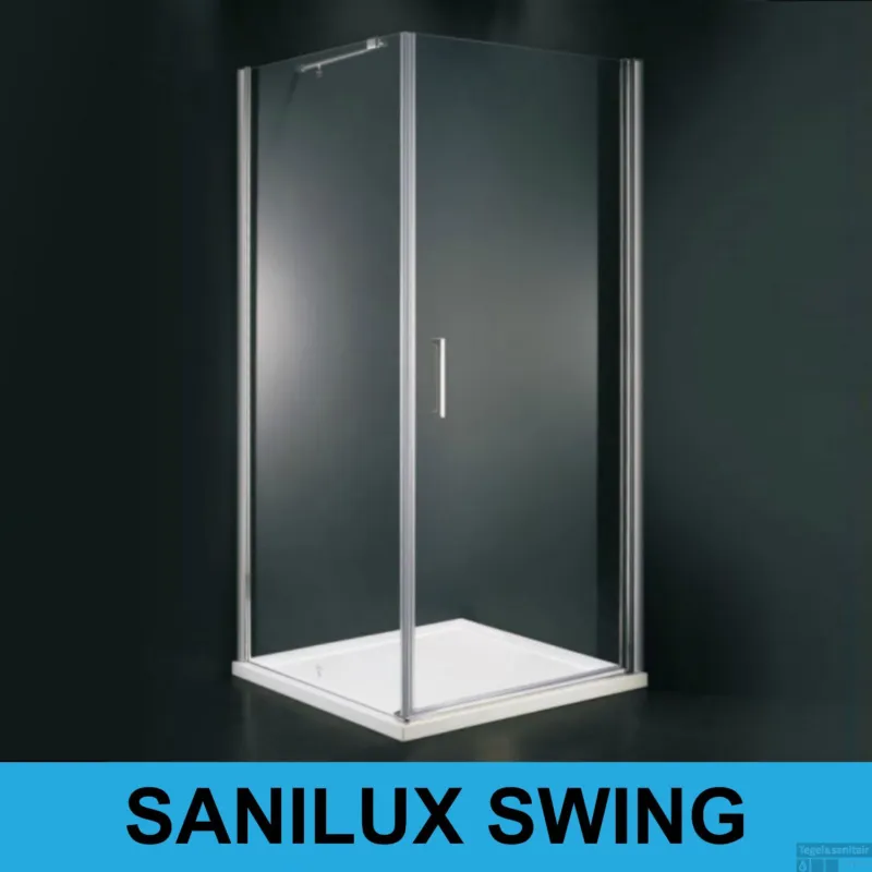 Tijdelijk Beschikbaar Douchecabine Sanilux Swing Vierkant met Swingdeur (3 maten)