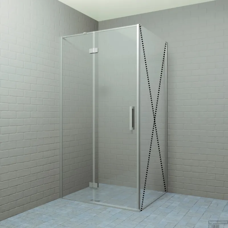 Populair Douchedeur BWS P&C Design 200x90 cm RVS Look