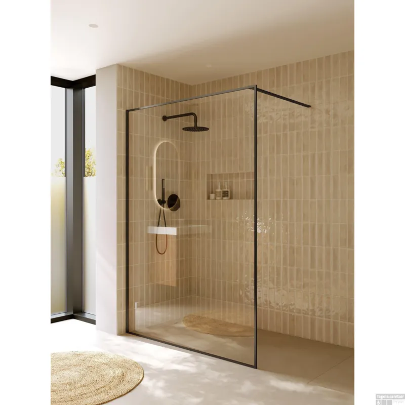 Populair Inloopdouche Riho Define 400 Mat Gunmetal 140x200 cm Incl. Stabilisatiestang