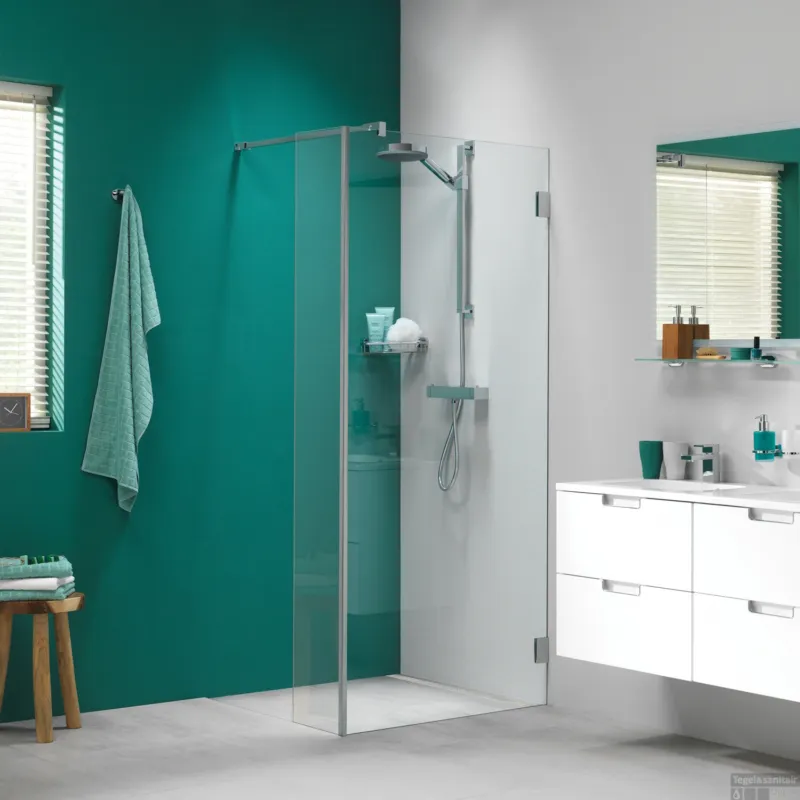 Exclusieve Aanbieding Inloopdouche Sealskin I AM Type A1 90x30x200 cm Helder Glas Antikalk RVS