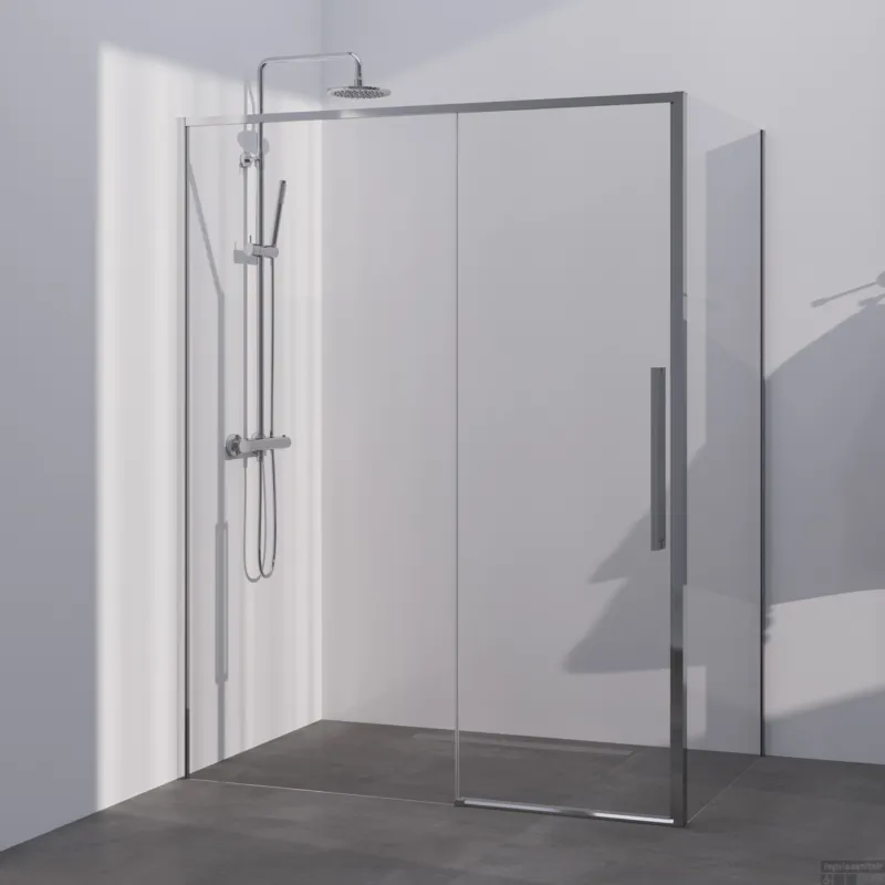 Favoriet BRAUER Season douchecabine model B met schuifdeur helder glas 140x100x200 omkeerbaar incl. glascoating Season-Chroom