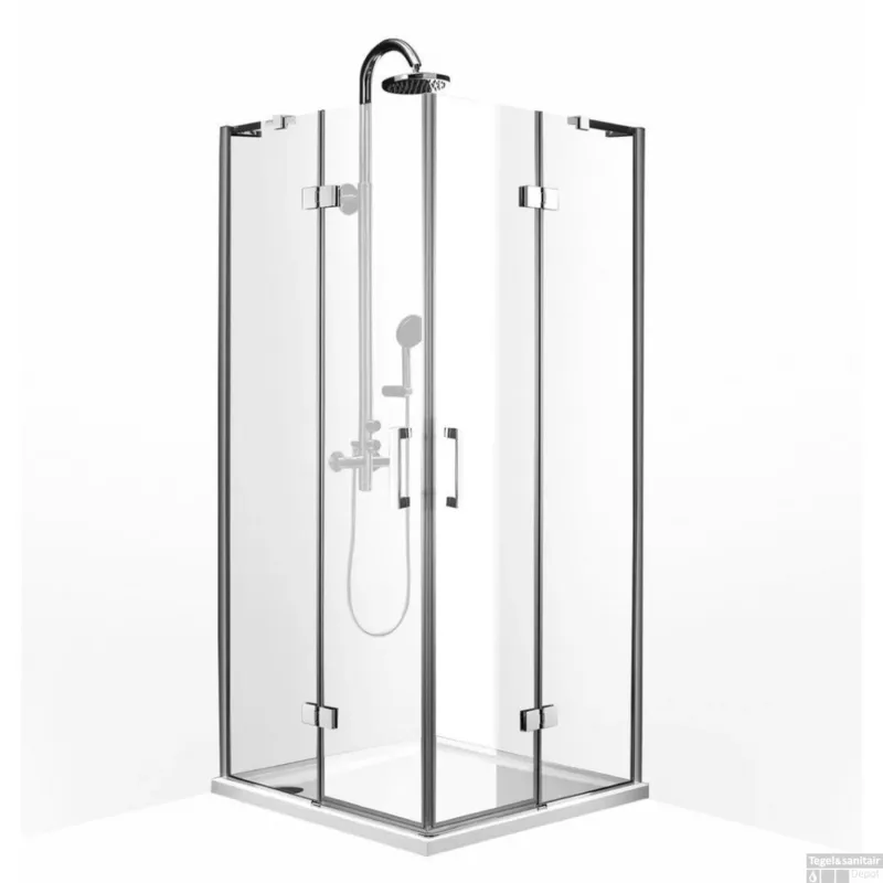 Douchecabine BWS Double Hoekinstap Vierkant 90x90x200cm 8mm Bestel Nu